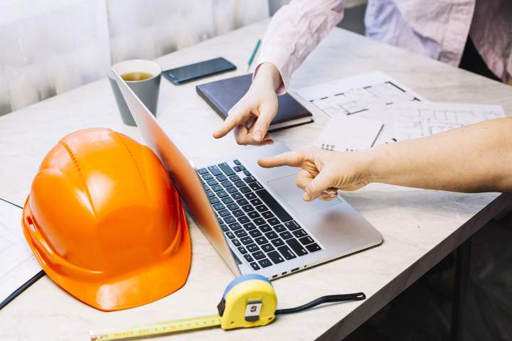 architecture concept with laptop workspace 1